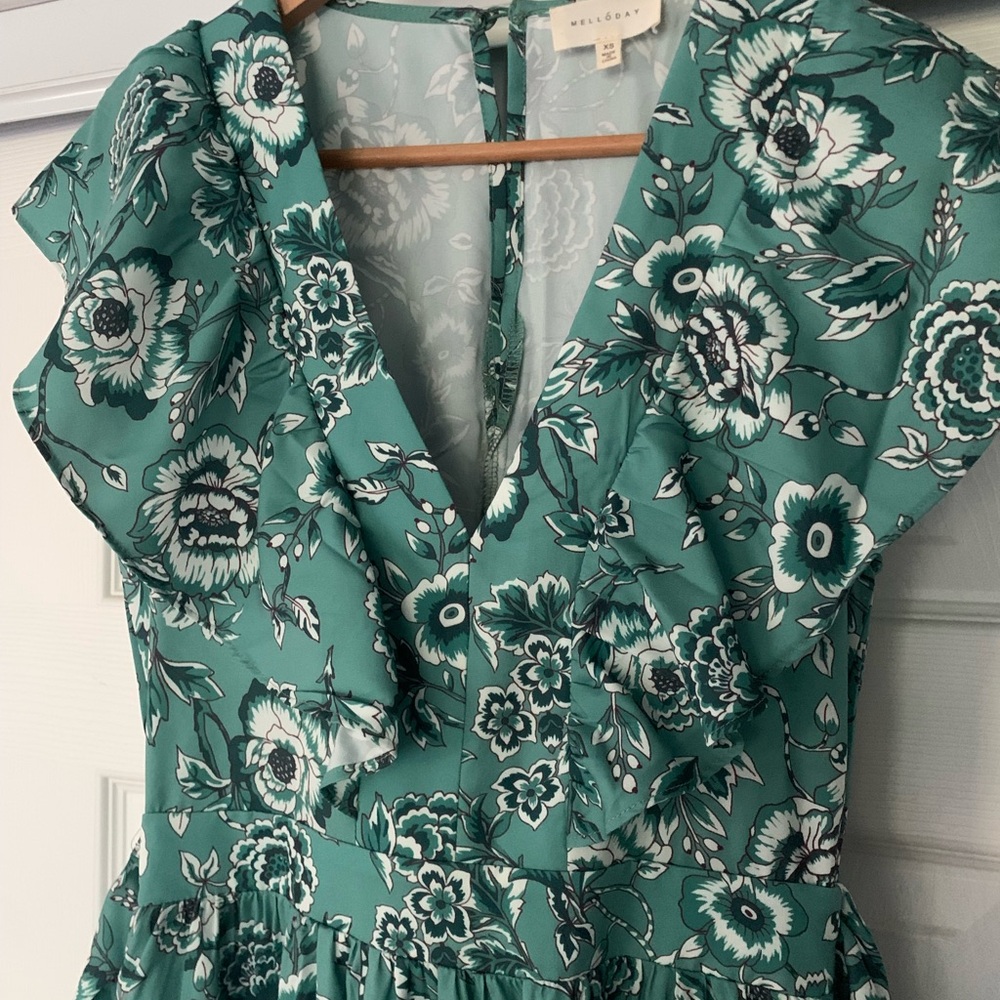 Green Floral Dress